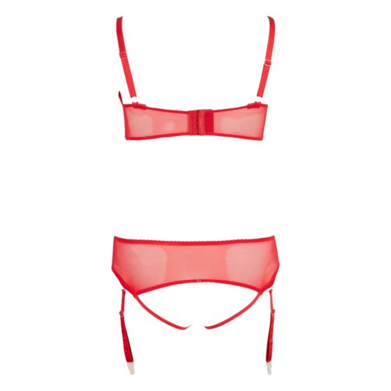 Cottelli Plus Size - variabilní dvojice spodního prádla (červená) - 95D/2XL