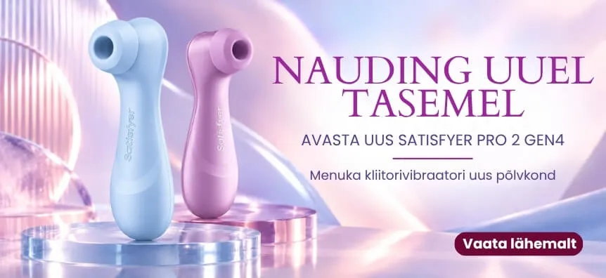 Sinised ja lillad Satisfyer Pro 2 Gen4 kliitoristimulaatorid, ühe enimmüüdud kliitorivibraatori uus põlvkond | Lovesexshop.ee sex shop