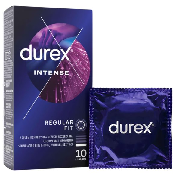 Durex Intense - ribad ja täpid kondoomid (10 tk)