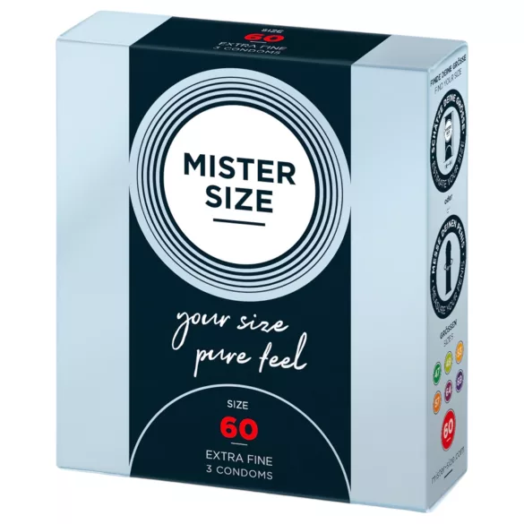 Mister Size - õhuke kondoom - 60mm - 3 tk