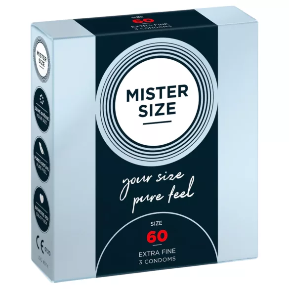 Mister Size - õhuke kondoom - 60mm - 3 tk