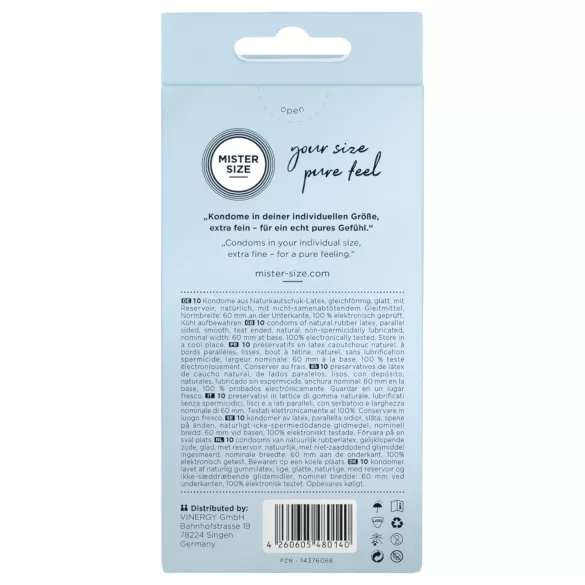 Mister Size - õhuke kondoom - 60mm - 10 tk