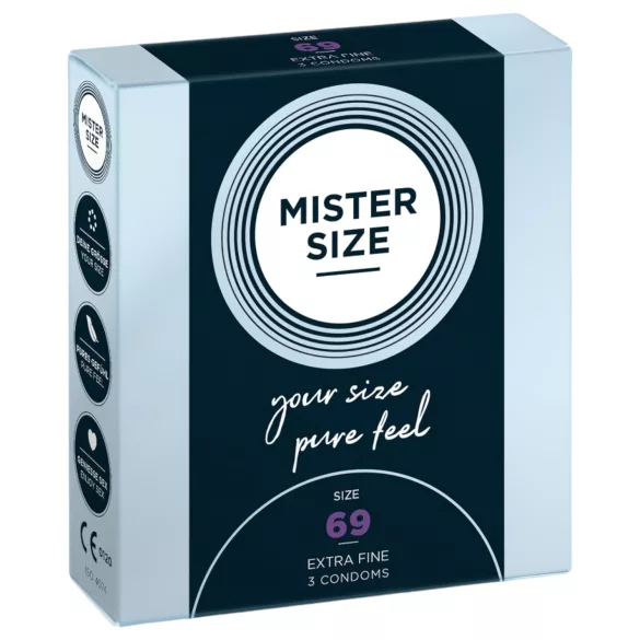Mister Size - õhuke kondoom - 69 mm - 3 tk