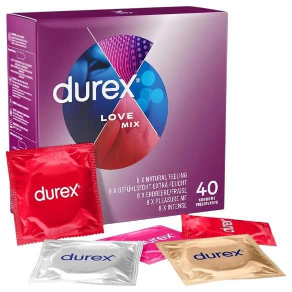 Durex Love Mix - kondoomikomplekt (40 tk)
