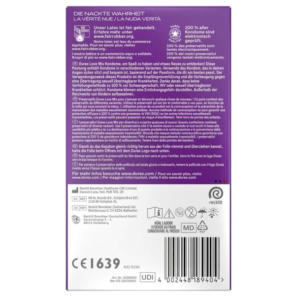 Durex Love Mix - kondoomipakk - 18 tk