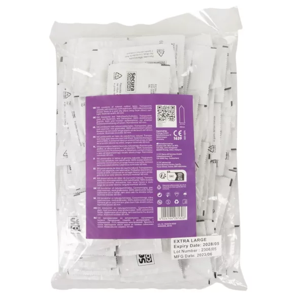 Secura Baklažaan - ekstra suur kondoom - 60mm - 100 tk