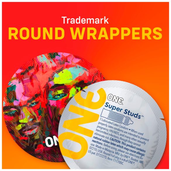 ONE Super Studs - täppidega kondoomid - 12 tk