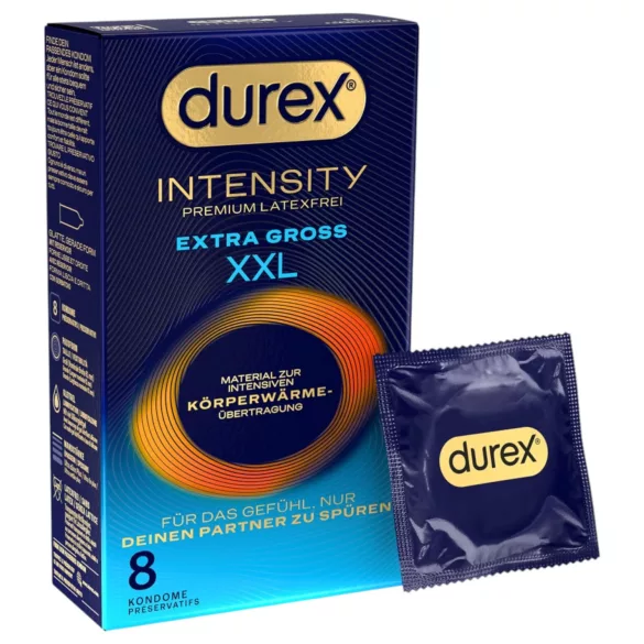 Durex Intensity XXL - lateksivaba kondoomid - 8 tk