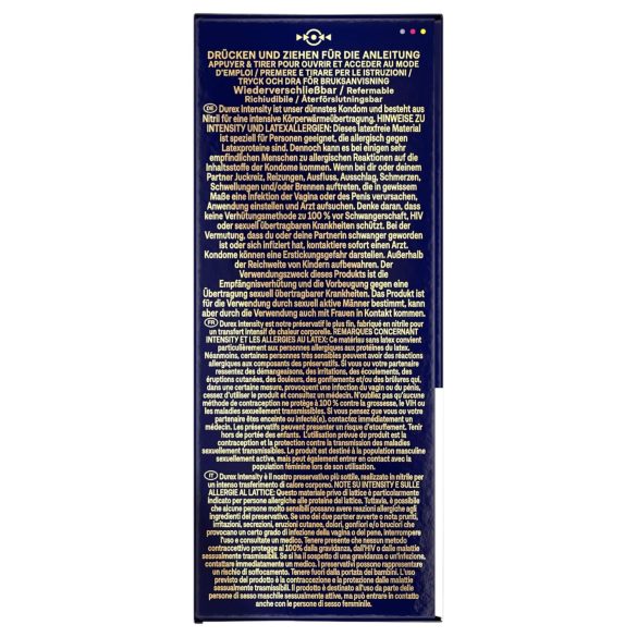 Durex Intensity - õhuke lateksivaba kondoom - 20 tk