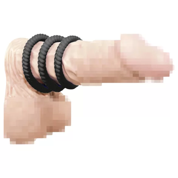 You2Toys - peeniserõngaste komplekt - 3 tk - must