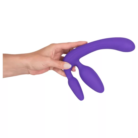 You2Toys - Tripla, kinnitatav dildo ilma rihmadeta (lilla)