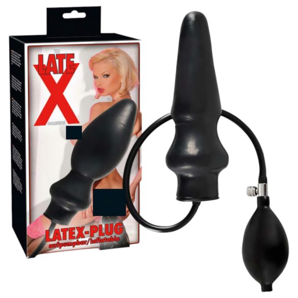 LATEX - täispuhutav suur must anaalkoonus