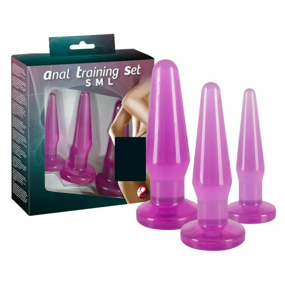 You2Toys - anaaltreeningu plugide komplekt - 3 tk - lilla