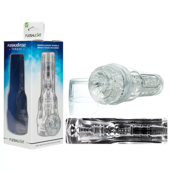 Fleshlight GO Torque - taskuvagina - läbipaistev - kompakt suurus
