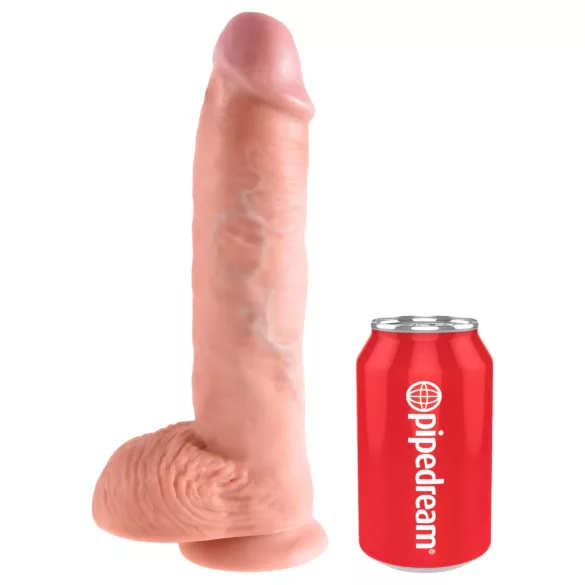 King Cock - realistlik peenisega dildo munanditega - 25 cm naturaalne