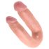 King Cock kahekordne dildo (keskmine) - naturaalne