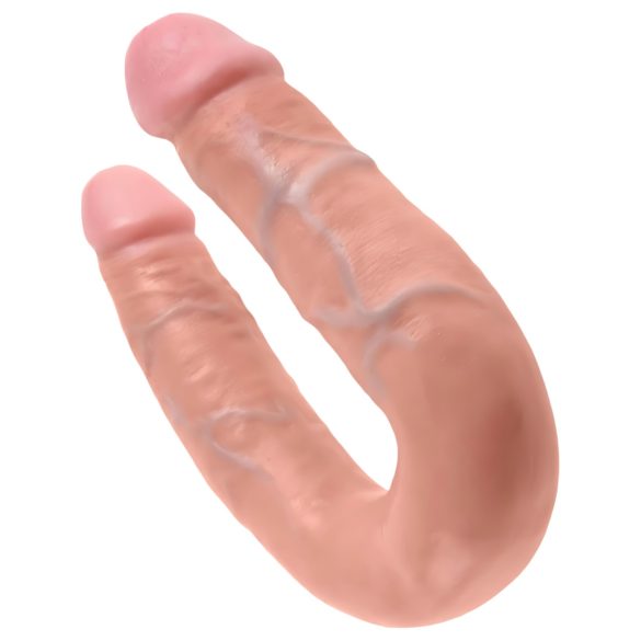 King Cock kahepoolne dildo (keskmine) - naturaalne
