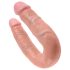 King Cock kahekordne dildo (keskmine) - naturaalne