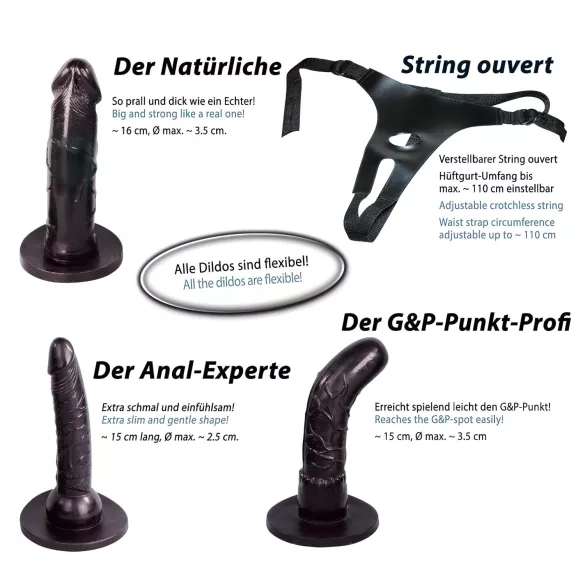 You2Toys - Strap-on dildode komplekt - must