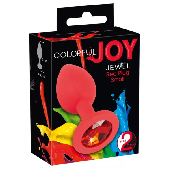 You2Toys - Colorful JOY - silikoonist anaalpunn - väike (punane)