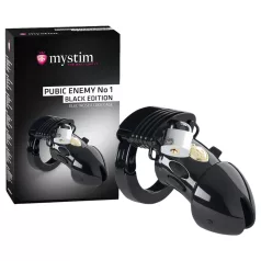   mystim Black Edition PUBIC ENEMY No 1 - elektro peeniseketas - must