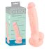 Meditsiiniline silikoondildo (18cm) - naturaalne