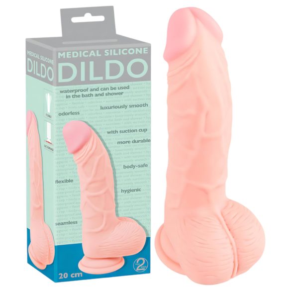Medical - meditsiiniline silikoon dildos - naturaalne 20cm
