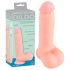 Meditsiiniline - sirge meditsiiniline silikoonist dildo (20cm) - naturaalne