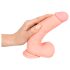 Meditsiiniline - sirge meditsiiniline silikoonist dildo (20cm) - naturaalne