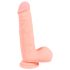 Meditsiiniline - sirge meditsiiniline silikoonist dildo (20cm) - naturaalne