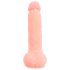 Meditsiiniline - sirge meditsiiniline silikoonist dildo (20cm) - naturaalne