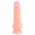 Meditsiiniline - sirge meditsiiniline silikoonist dildo (20cm) - naturaalne