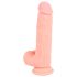 Meditsiiniline - sirge meditsiiniline silikoonist dildo (20cm) - naturaalne