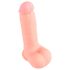 Meditsiiniline - sirge meditsiiniline silikoonist dildo (20cm) - naturaalne