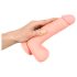 Meditsiiniline - sirge meditsiiniline silikoonist dildo (20cm) - naturaalne