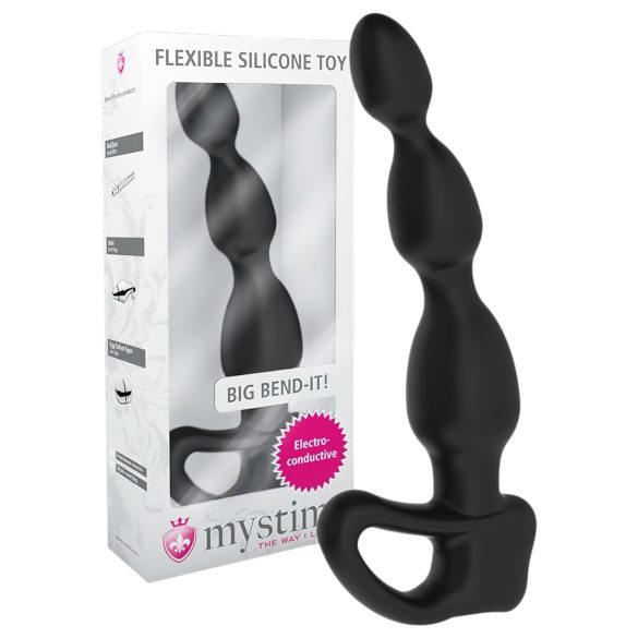 mystim Big Bend-it! - kuulidega elektrooniline anaaldildo (must)
