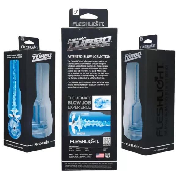 Fleshlight Turbo Thrust - meeste masturbaator - vaakum - sinine