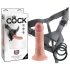 King Cock Strap-on 6 - kinnitusega dildo - naturaalne