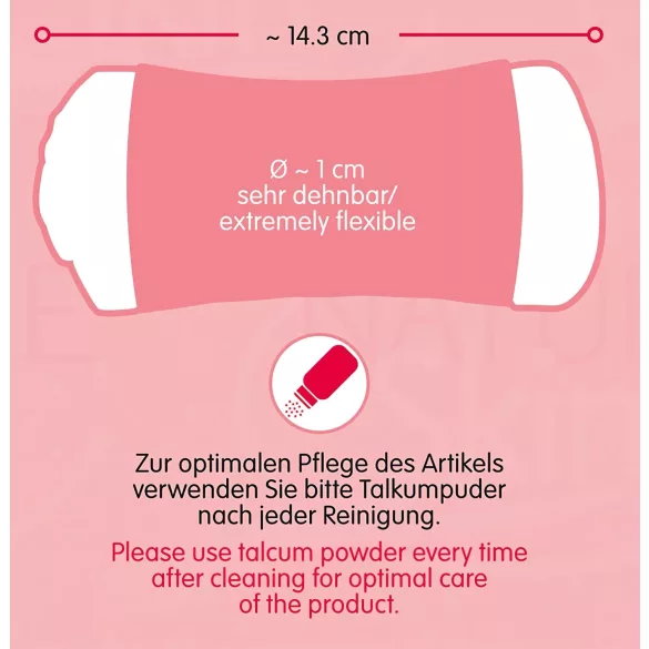 Nature Skin - tupe ja anaali masturbaator - naturaalne/must