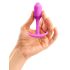 b-vibe Snug Plug 1 - sisemise raskusega anaaltapp (55g) - roosa