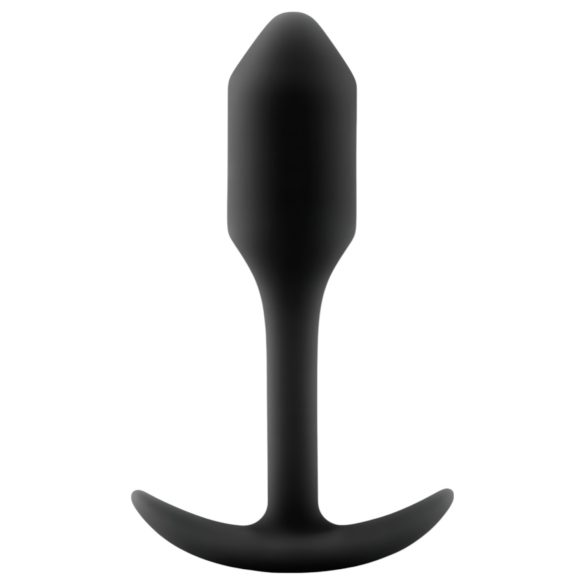 b-vibe Snug Plug 1 - raskusega anaalplug (55g) - must