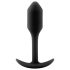 b-vibe Snug Plug 1 - raskusega anaalplug (55g) - must