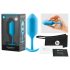 b-vibe Snug Plug 3 - topeltkuuliga anaalplug (180g) - sinine