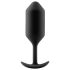 b-vibe Snug Plug 3 - kahekordne anaalplug (180g) - must