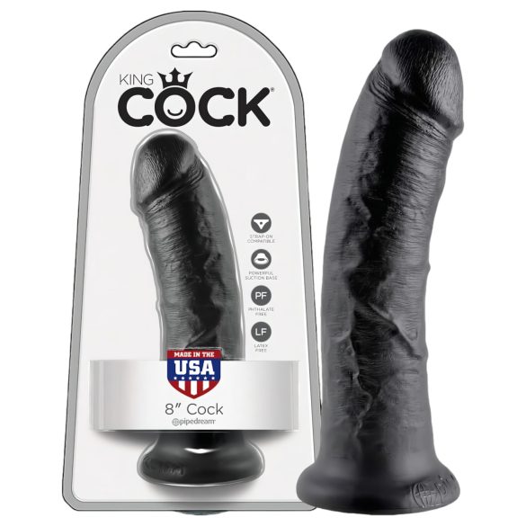 King Cock 8 dildol (20 cm) - musta