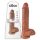 King Cock - suur dildoga munanditega - 25 cm - pruun