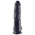 King Cock - realistlik dildoga munanditega - must 25 cm