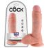 King Cock - dildo munanditega - 20 cm - naturaalne