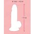 Naturelik iminapiga dildo - naturaalne, väike