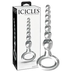 Icicles No. 67 - klaasist dildo kuulidega - läbipaistev